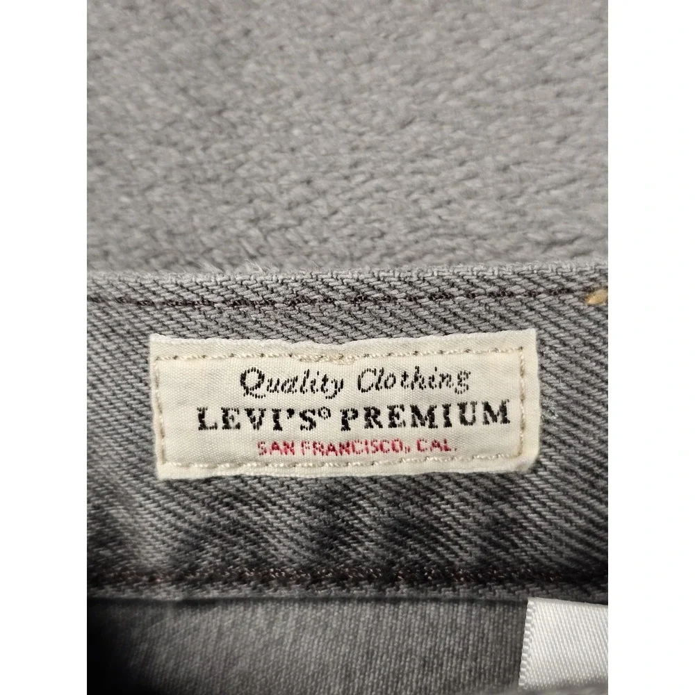 Levi's‎ 501 Original Button Fly Jeans Mens 38x34 Light Gray Premium Denim